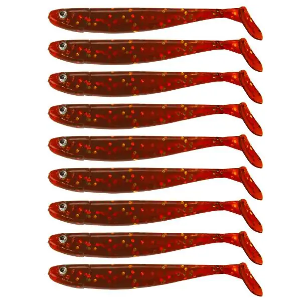 Meest Verkocht Eurocatch Fishing Jig n Swim Shad | UV Motoroil Glitter | 7.5cm | 9 Stuks