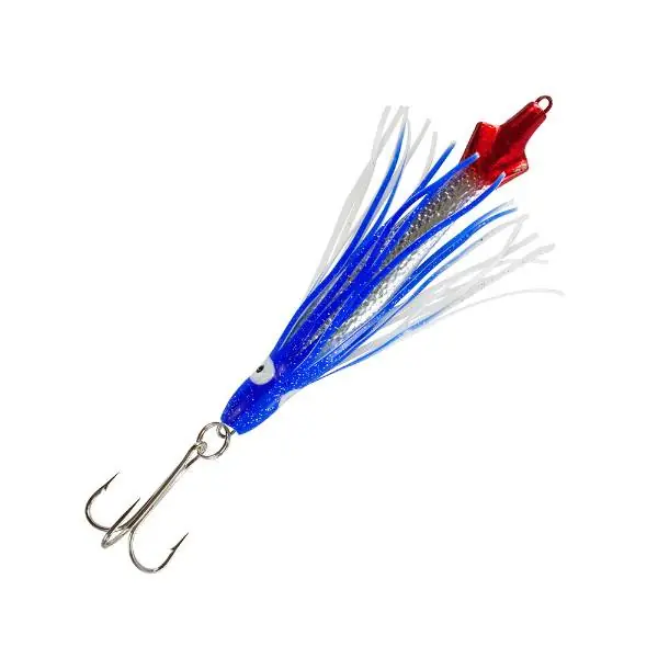 Beperkte Voorraad Team Deep Sea Octopus Pilker | 125g | Blau/ Rot/ Silber