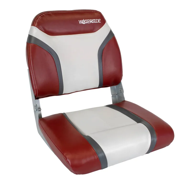Meest Verkocht Waterside Captain Deluxe Boatseat | Rood/Wit | Bootstoel