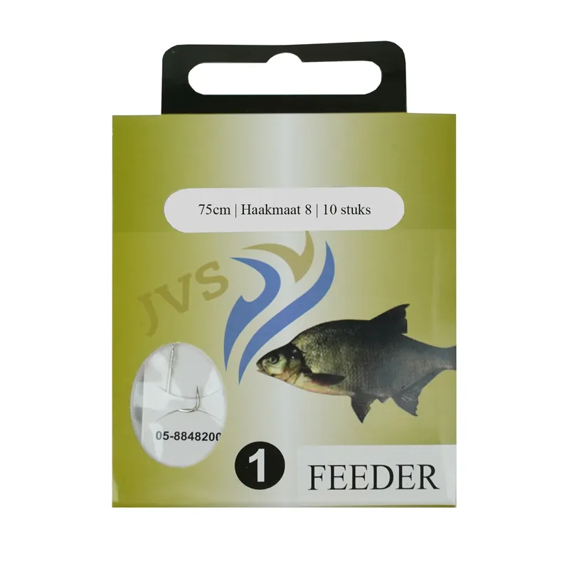 JVS Feeder Onderlijn | 125cm | Haakmaat 16 | 10 stuks Lage Prijs