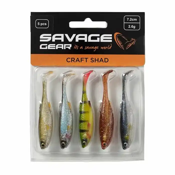 Shop Nu Savage Gear Craft Shad | Clear Water Mix | 8.8cm | 4.6g | 5 Stuks | Shad