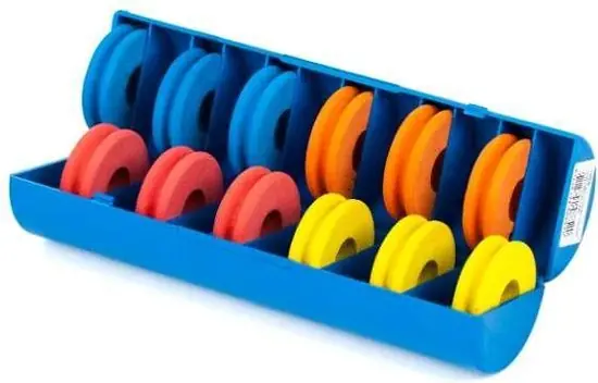 JVS ABS onderlijn houder diam. 45mm 12st. Forel en Witvis onderlijnen Uitverkoop