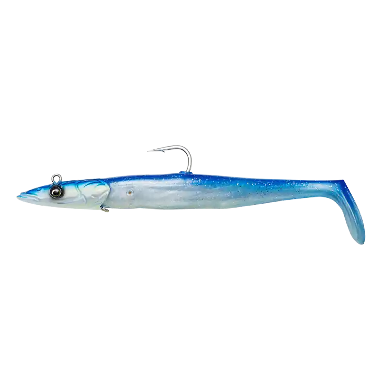 Savage Gear - Sandeel V2 - Blue Pearl Silver - 17.5 cm - 65 gram Rechtstreeks Van De Fabrikant