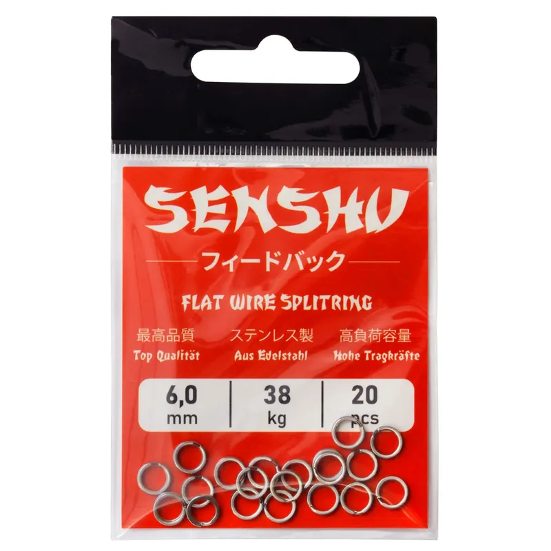 Nieuw Senshu - Splitringen - RVS - 6mm - 38kg - 20st