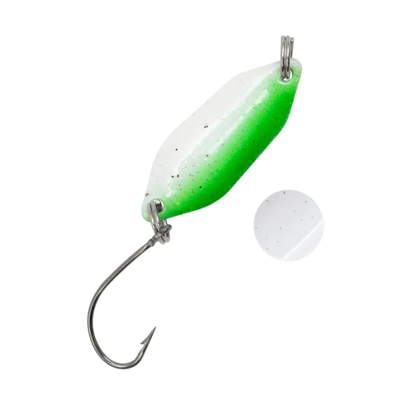 Goedkoop Troutlook - Forellen Spoon - Clash - 2,6cm - 2,1gr - Green & White