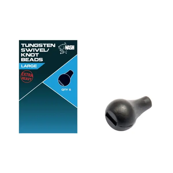Fabrieksprijs Nash - Cling On - Tungsten Swivel & Knot Bead - Large