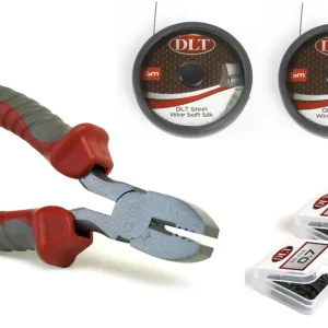 Betrouwbaar DLT Onderlijn kit - Zelf onderlijnen maken - Roofvis - Tang - Staal - Sleeves