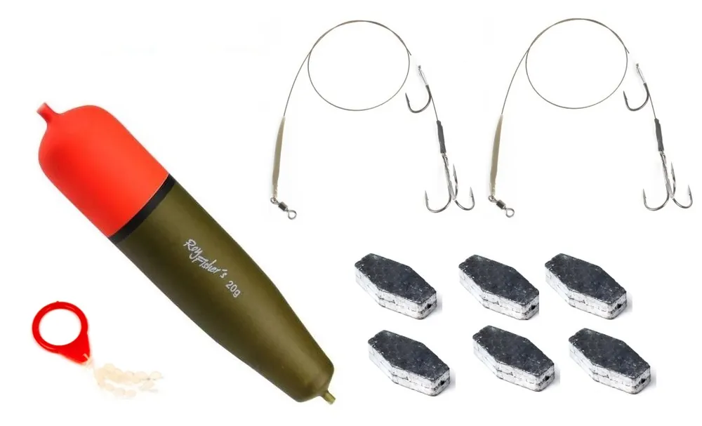 DLT Doodaas vis set - Dobber - Onderlijn - Takel - Stoppers - Lood - Compleet Populair