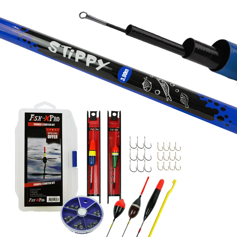 Shop Nu Fish-Xpro Vaste hengelset 3m - Telescoop Hengel - Witvisset - Visset - Dobberset - Opbergdoos - Tuigjes - Dobbers - Vishaken - Vislood - Hakensteker - Onthaker - 29-Delig