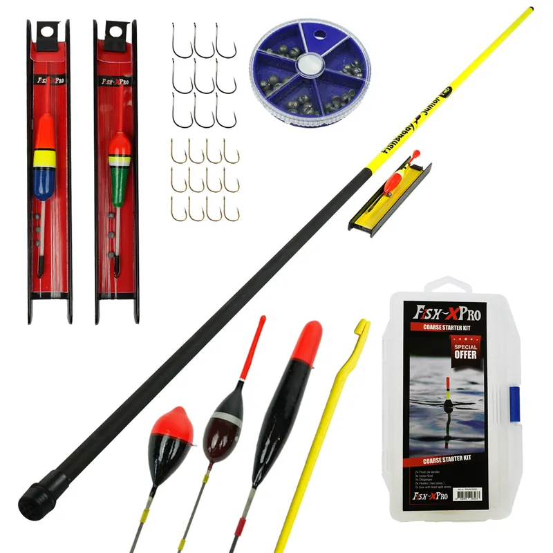 Korting Fish-Xpro Vaste hengelset 2m - Telescoop Hengel - Witvisset - Visset - Dobberset - Opbergdoos - Tuigjes - Dobbers - Vishaken - Vislood - Hakensteker - Onthaker - 29-Delig