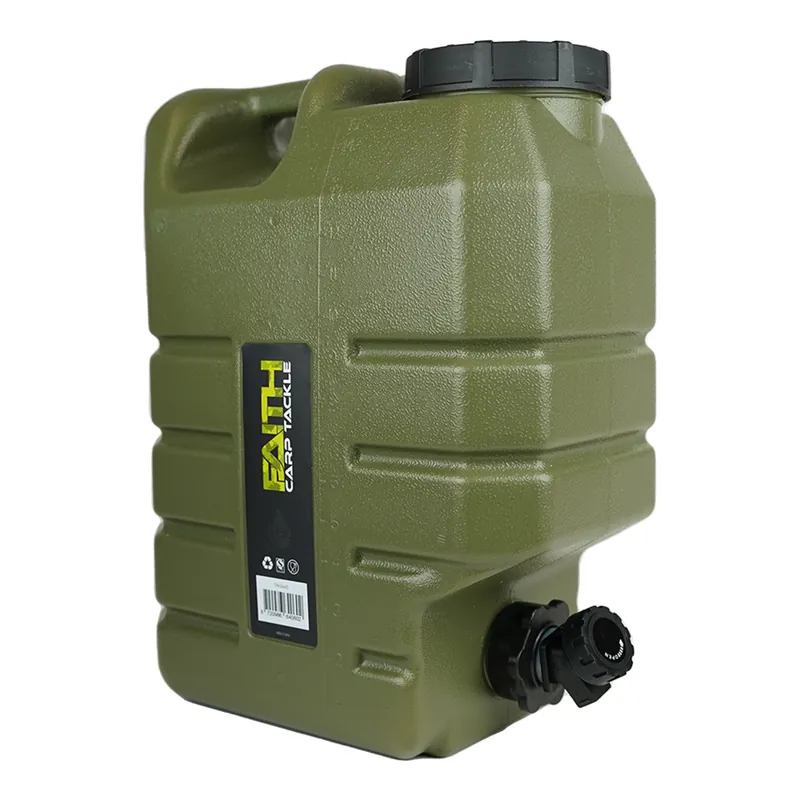 Faith Jerrycan met Kraan 15L - Polyethyleen Groen - Voedsel-Veilig - Watertank Koop Vandaag