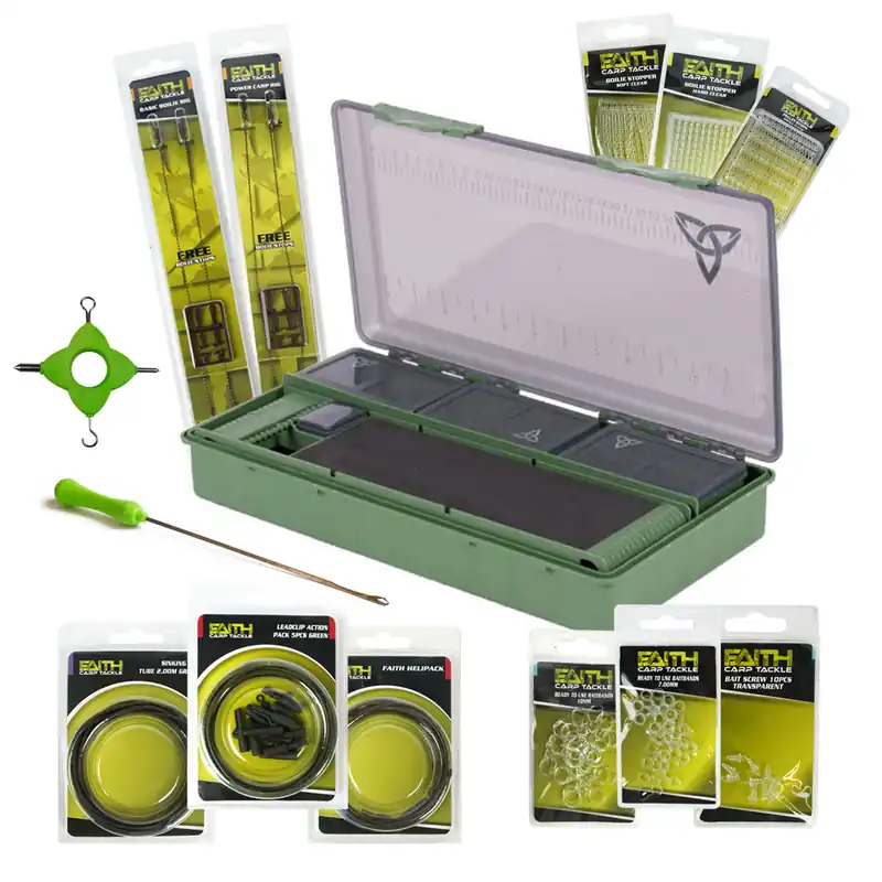 Faith Carp End Tackle Set - Karper rig set - Onderlijnmateriaal - In luxe Tackle Box Koop Online