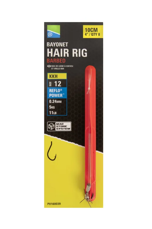 Direct Verzonden Preston 4"/10cm Bayonet Hair Rigs - Size 8 - KKH