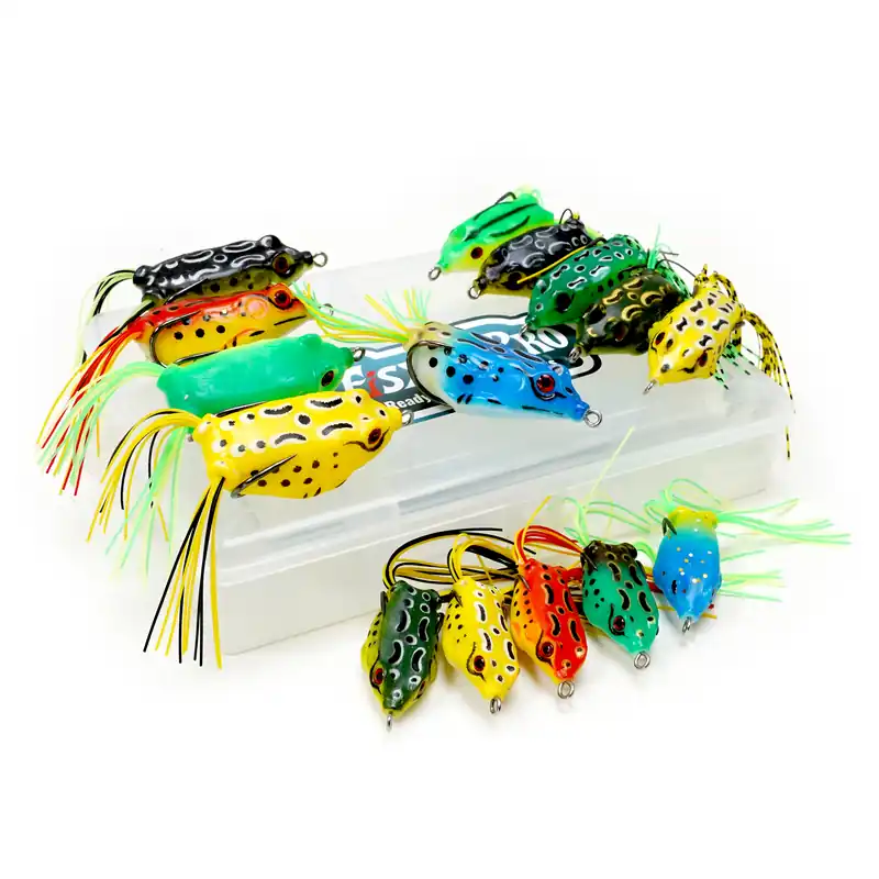 FishXpro Kunstaas Frog Voordeel Set – 16 Delige Set voor Baars en Snoek Koop Vandaag