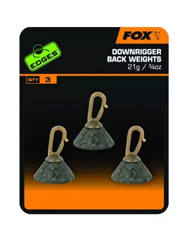 Hete Deal Fox Edges Downrigger Back Weights 21g (3/4oz) x 3