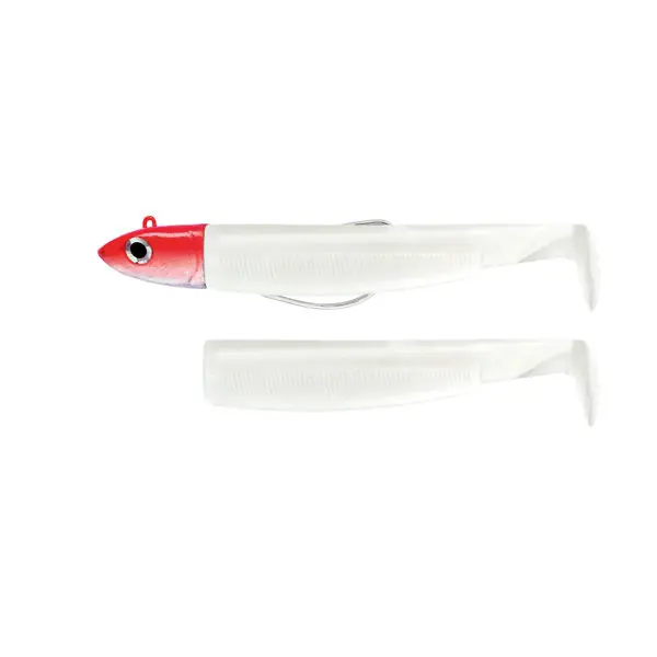 Premium Fiiish Black Minnow - Combo Offshore - 10g - White/Red Head - 9cm