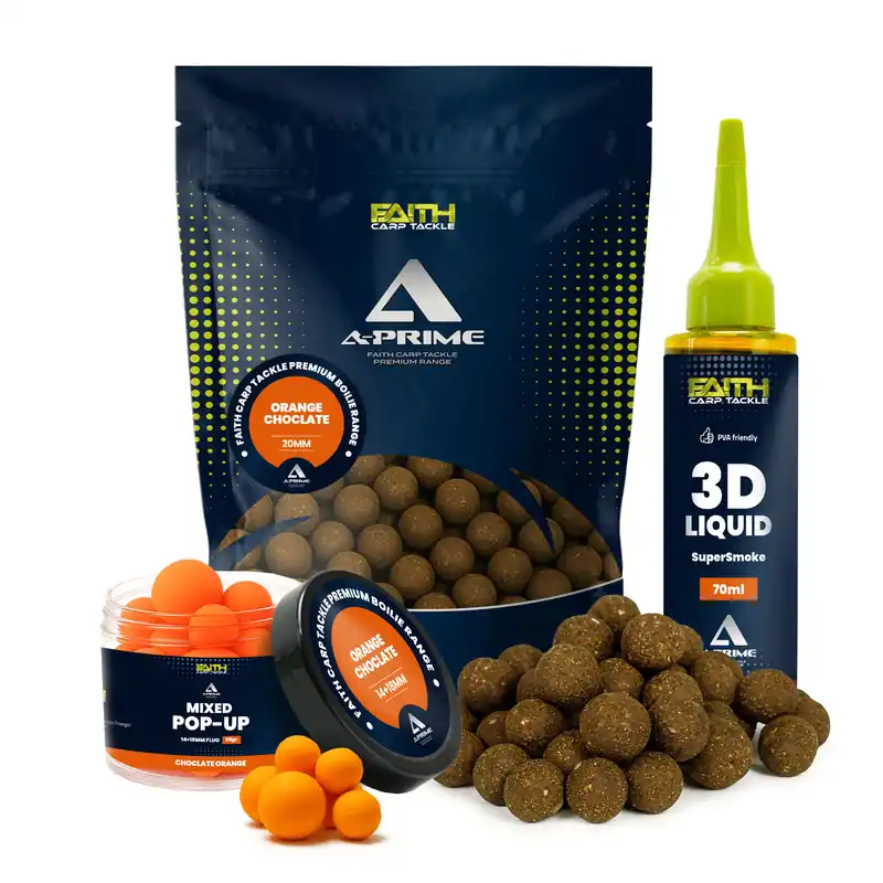 Beperkte Voorraad Faith A-Prime Boilie combi deal - Orange/Choclate