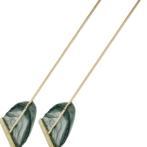 Eurocatch Garnalennet L - 30 cm Breed - Houten Steel 107cm - Slootnet - Visnet - Schepnet - 2 stuks Gecertificeerd