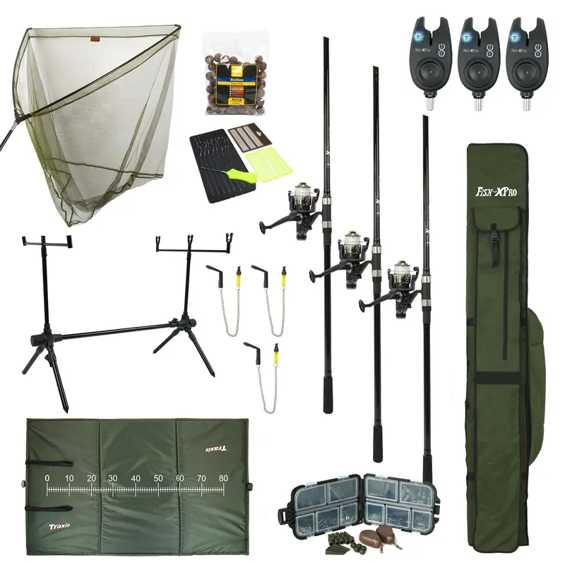 Fish-Xpro Karperset - Improve Mega - Karpervissen - 3 Hengels - 3 Molens - Schepnet - Onthaakmat - Rodpod - Beetmelders Koop Online