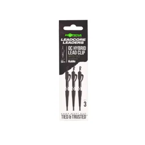 Korting Korda Kable Leadcore Leader QC Hybrid Leadclip 50cm - Gravel