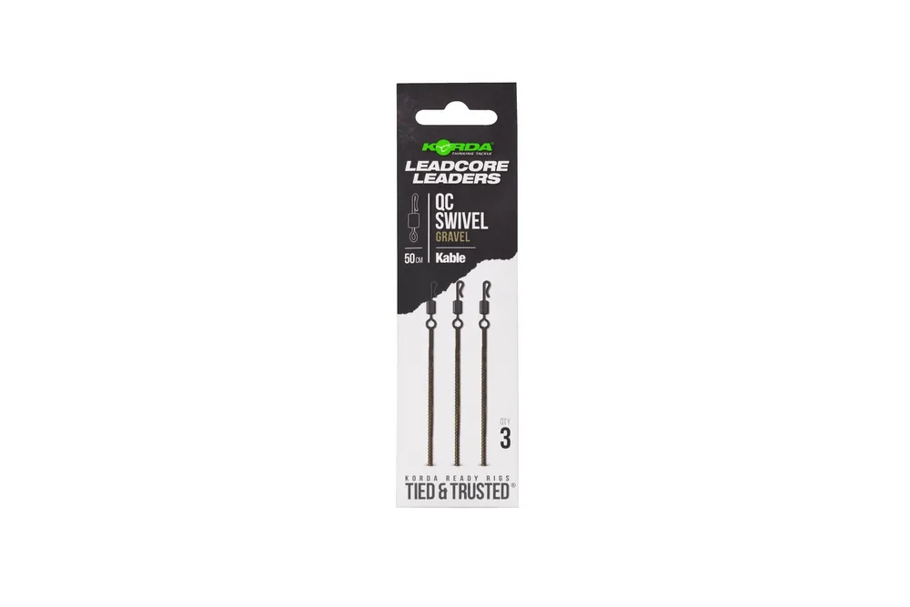 Bestseller Korda Kable Leadcore Leader QC Swivel 50cm - Gravel