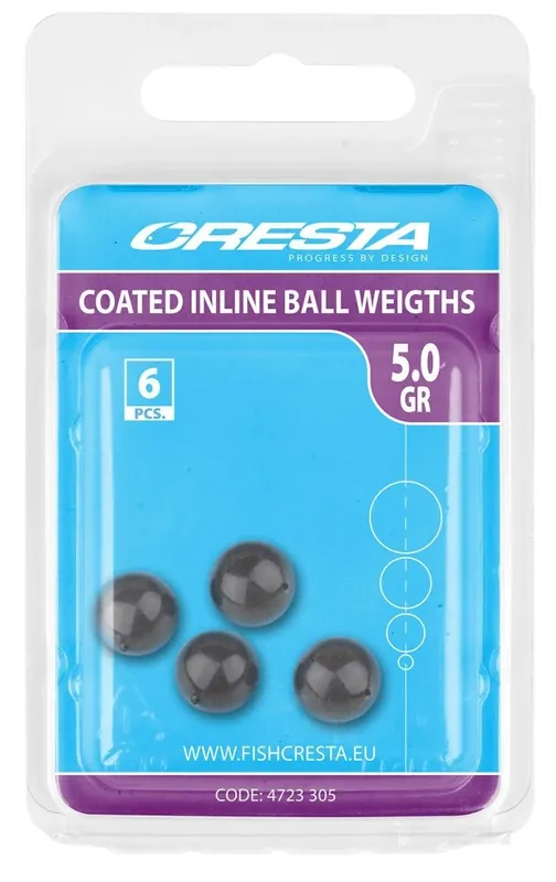 Must-Have CRESTA Coated Inline Ball Weight (6stuks) 1.0G