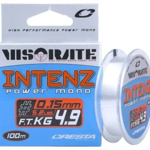 Bestel Nu CRESTA Intenz Powermono - Nylon Witvislijn (100m) 0.10mm - 1kg/2.2lb