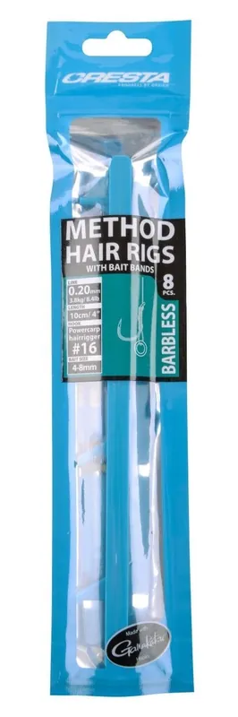 Actieprijs CRESTA Method Rigs + Band Barbless 10cm (8stuks) 12-0.24MM