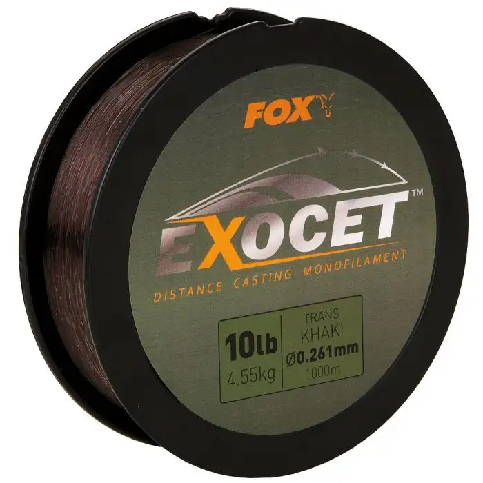 FOX Exocet Mono Trans Khaki - Nylon Karperlijn (1000m) 0.309mm - 5.90kg/13lb Favoriet