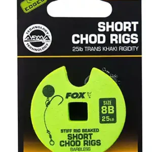 FOX Short Chod Rig Barbless 25Lb (3stuks) Alleen Vandaag