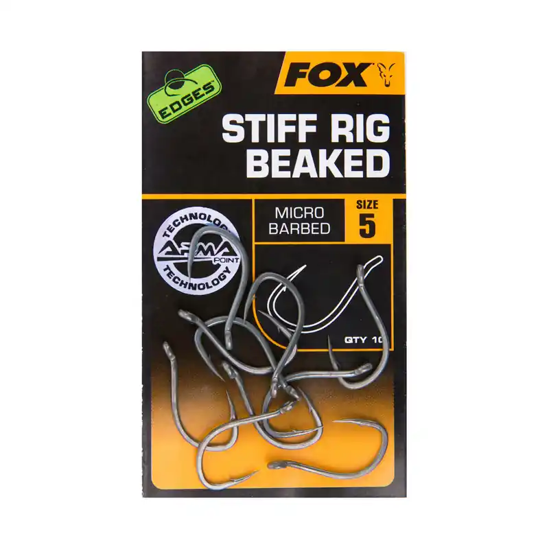 Gereduceerde Prijs FOX Stiff Rig Beaked (10stuks) Size 4
