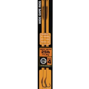 Direct Beschikbaar FOX Wide Gape Camotex Semi Stiff (2stuks) 4 - 25lb