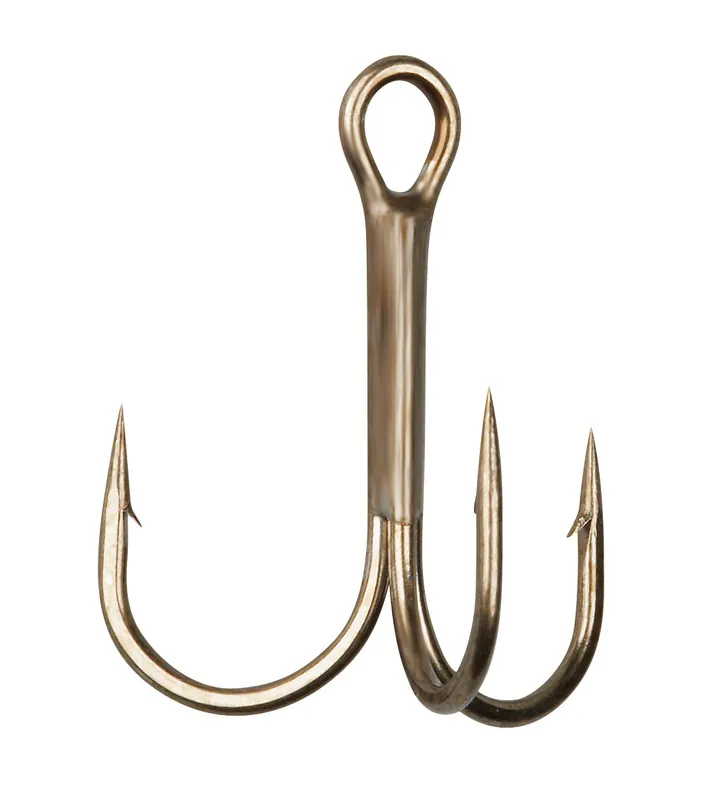 Op = Op GAMAKATSU 13B Treble Hooks Bronze (10stuks) Haakmaat 8