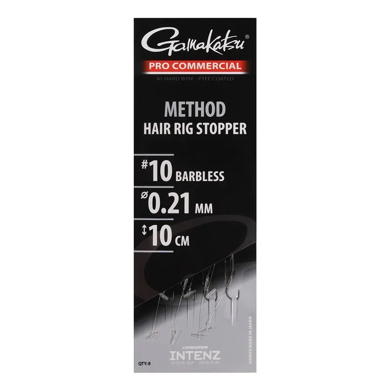 Veilige Betaling GAMAKATSU Pro Commercial XS Method Eyed Ready Rigs Hair rig stopper 10cm (8stuks)
