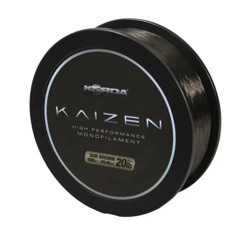 KORDA Kaizen Mono Brown Nylon Karperlijn (1000m) 0.30mm - 5.4kg/12lb Laatste Kans