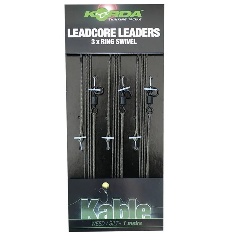 KORDA Leadcore Leader Ring Swivel (3stuks) Gravel Gecertificeerd