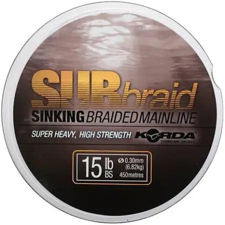 KORDA Sub Braid - Gevlochten Karperlijn (450m) 0.30mm - 6.82kg/15lb Betrouwbaar