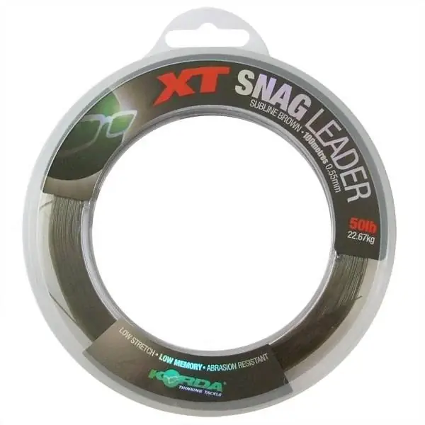KORDA XT Snag Leader Nylon - Karper Voorslag (100m) 0.55mm - 22.67kg/50lb Favoriet