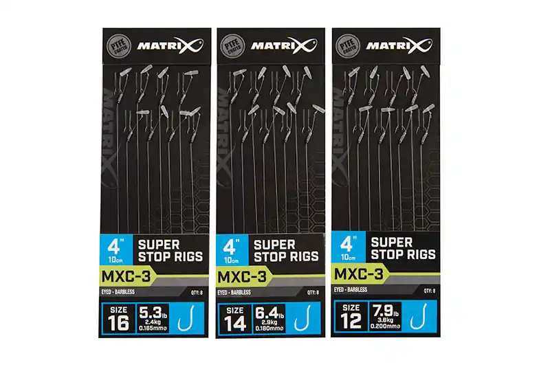 Exclusieve Aanbieding MATRIX MXC-3 Super Stop Rigs Barbless 10cm (8stuks) Size 14 - 0.18mm