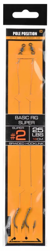POLE POSITION Basic Rig Super 25Lb (2stuks) Haakmaat 8 Meest Verkocht