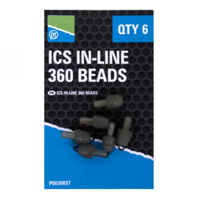 PRESTON ICS In-Line 360 Beads (6stuks) Betrouwbaar