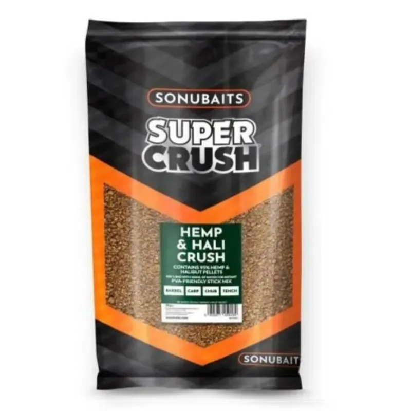 Snelle Levering SONU BAITS Super Crush Hemp & Hali (2kg)
