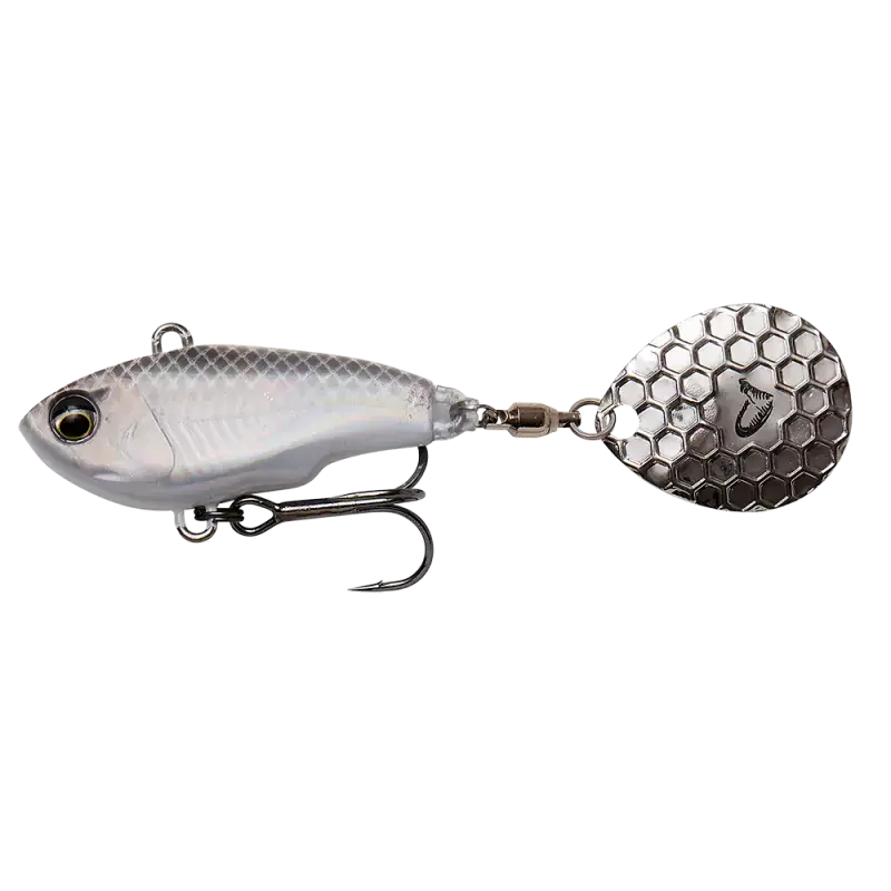 Goedkoop Fat Tail Spin | 5,5cm | 9G | Sinking White Silver