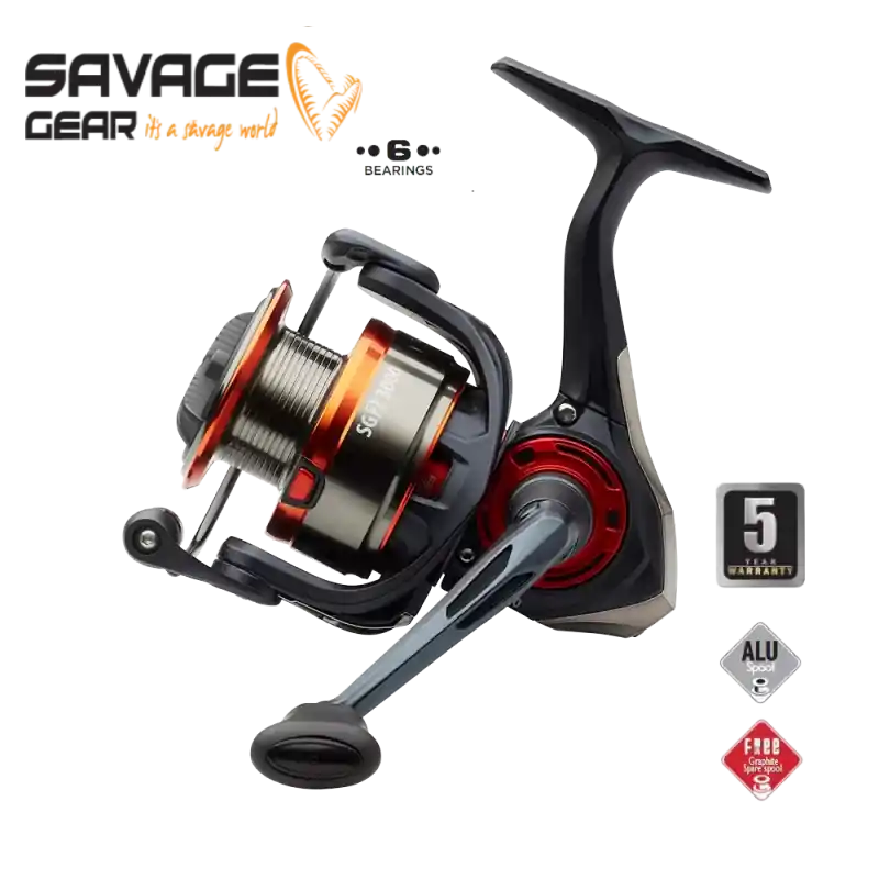 Savage Gear SG2 4000H FD |5 + 1BB | slip voorop | Incl. reserve spoel Meest Verkocht