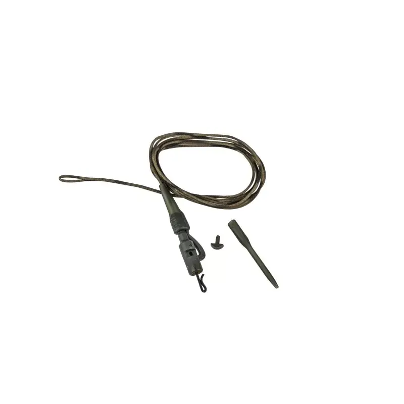 Populair Prologic Safetly Clip Quick Swivel metal Core Leader 80 CM | 45 LBS