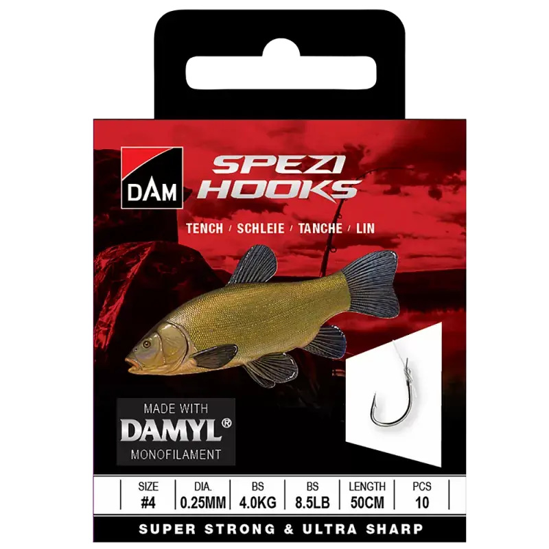 Shop Nu Spezi Tench | Haakmaat 4 | 0.25MM | 4KG | 8.5LBS | 50CM | 10 stuks