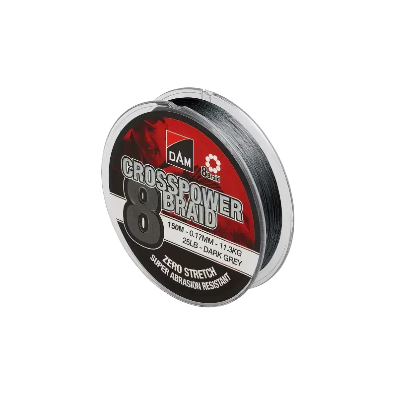 Populair Crosspower 8-Braid | 0.10MM | 150M | 5.4Kg | Donkergrijs
