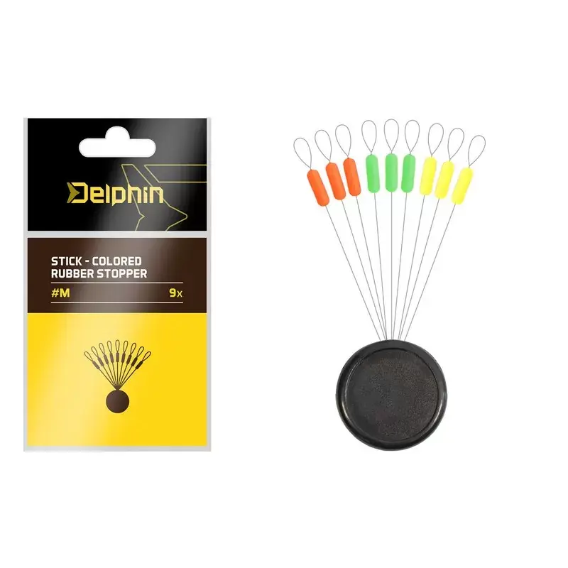 Delphin Stick Gekleurde Rubber Stopper | Maat M | 9 stuks Nu Kopen