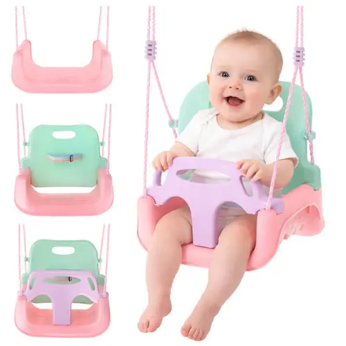 Kruzzel 3-in-1 Kinderschommel - Groeimodel - Pastel Beperkte Voorraad