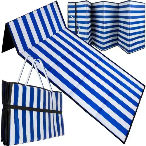 Exclusieve Aanbieding Trizand Rocky Beach Mat - 190 x 66 cm - 1 cm dik - Opvouwbaar - Stripes